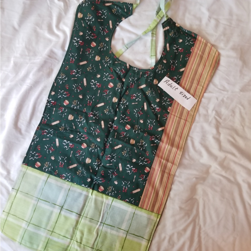 Christmas themed adult sized bib clothing protection handmade